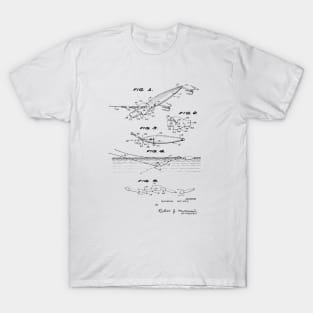 Fishing Lure Vintage Patent Hand Drawing T-Shirt